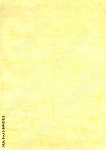 lemony yellow rectangle sheet of paper colored with pencil.