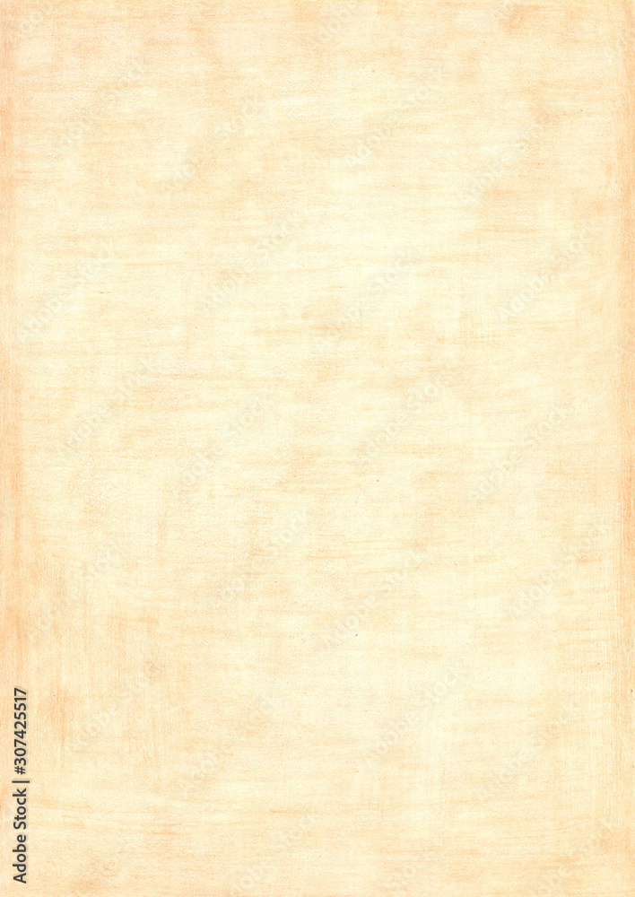 sand beige rectangle sheet of paper colored with pencil.