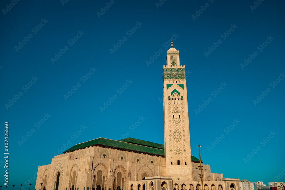 view of Hassan II mosque (Golden Hour ) - Casablanca - Morocco