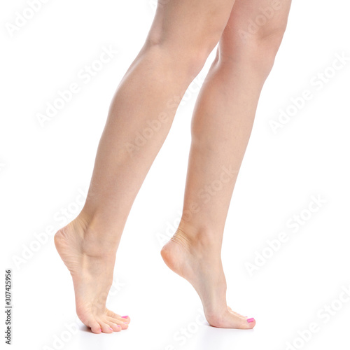 Female feet legs beauty on white background isolation © Kabardins photo