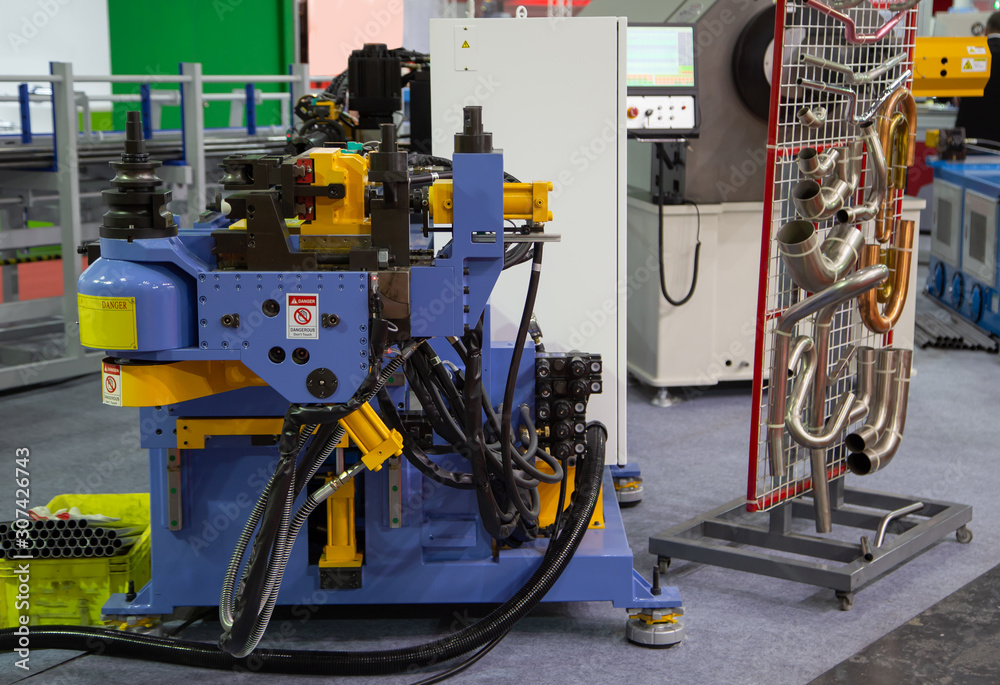3D Pipe bending machine and pipe bending products. Industrial machinery 3D Pipe bending machine and pipe bending products. Industrial machinery