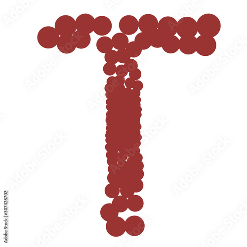 circle doodle font - T