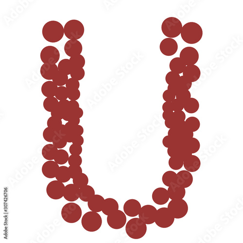 circle doodle font - U