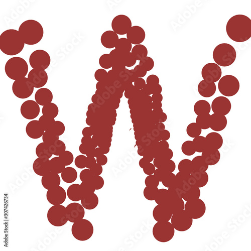 circle doodle font - W