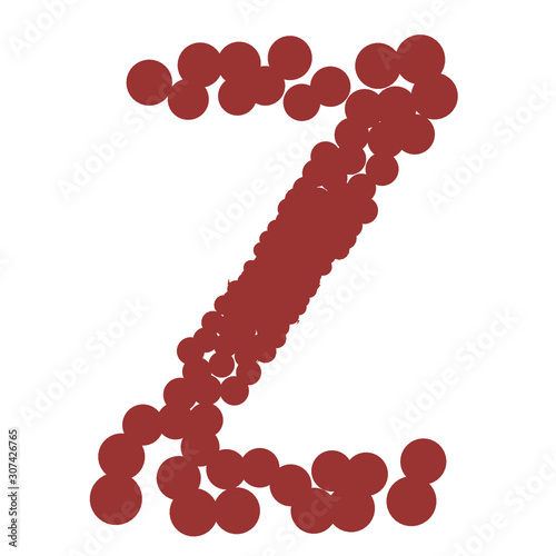 circle doodle font - Z