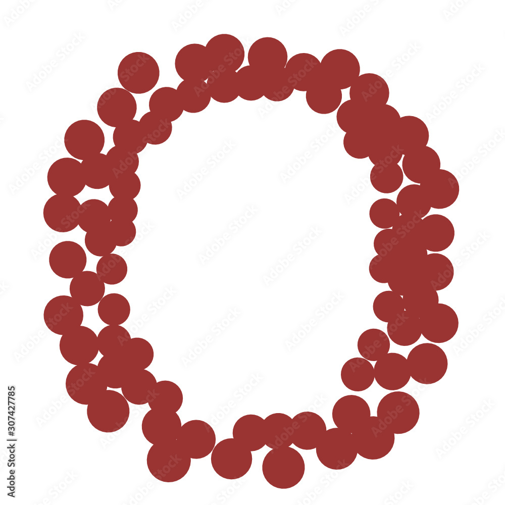 Obraz premium circle doodle font - O