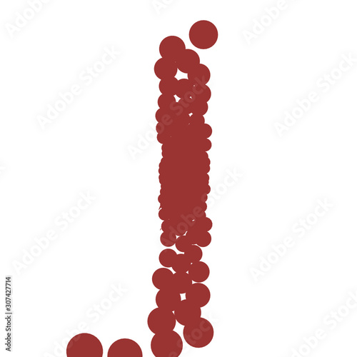 circle doodle font - J