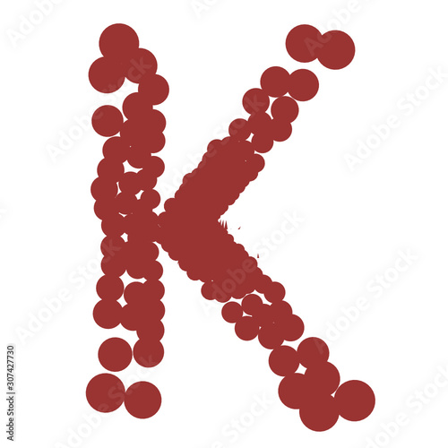 circle doodle font - K