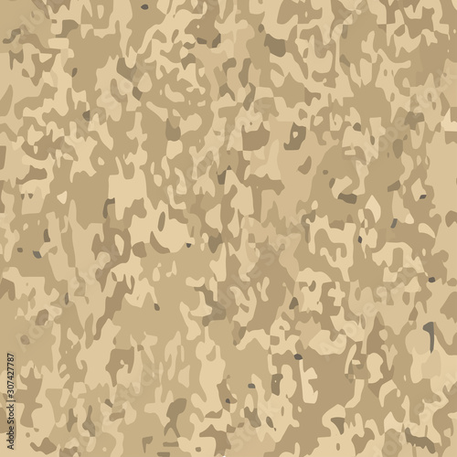 Military army Desert sand camouflage for decor and textile printing. Repeating camo skin texture.