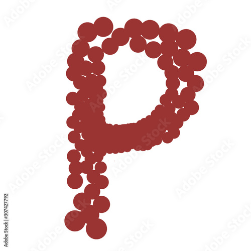 circle doodle font - P