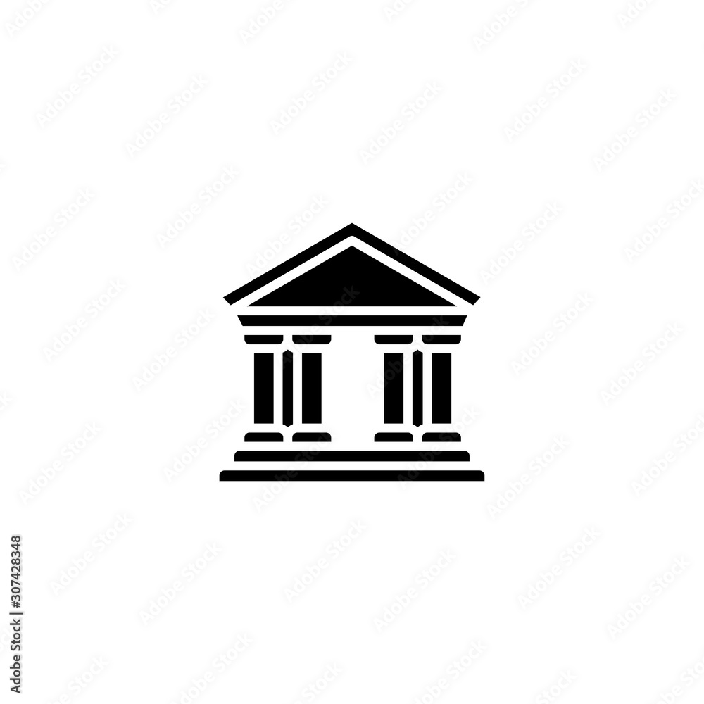 City hall icon. Simple element vector illustration on white background. Trendy Flat style for graphic design, Web site, UI. EPS10. City hall icon. Simple element vector illustration on white background. Trendy Flat style for graphic design, Web site, UI. EPS10.