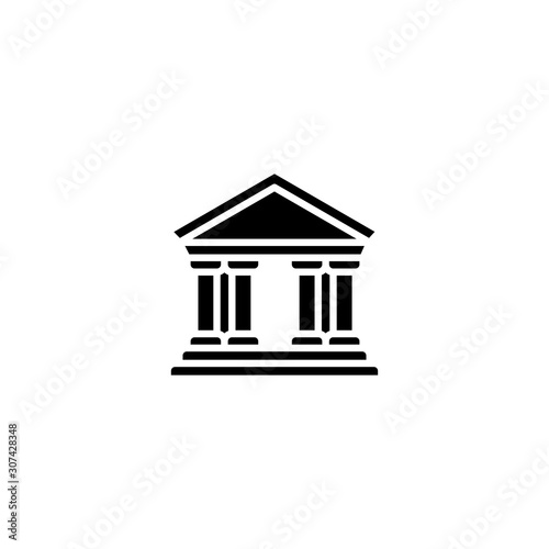 City hall icon. Simple element vector illustration on white background. Trendy Flat style for graphic design, Web site, UI. EPS10.