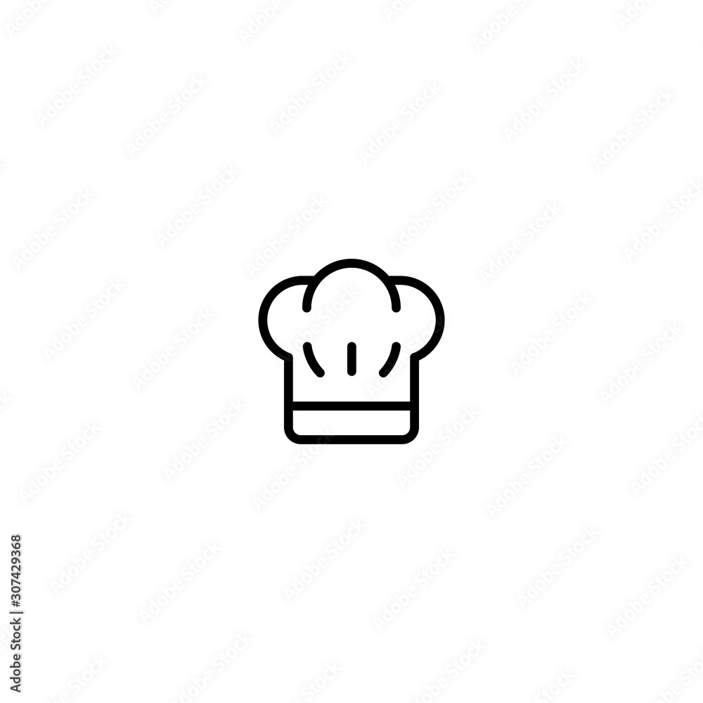 Chef hat icon, vector sign, pictogram isolated on white. Cuisine symbol for your web site design or mobile app, graphic design, UI. EPS10. Vector illustration Chef hat icon, vector sign, pictogram isolated on white. Cuisine symbol for your web site design or mobile app, graphic design, UI. EPS10. Vector illustration
