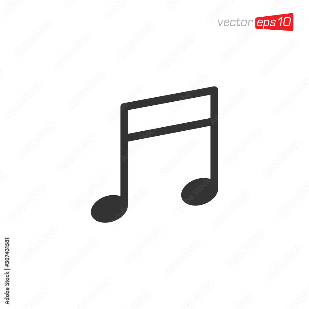 Music Notes Icon Design Vector Music Notes Icon Design Vector