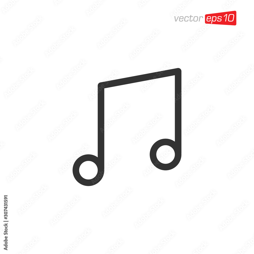 Music Notes Icon Design Vector Music Notes Icon Design Vector