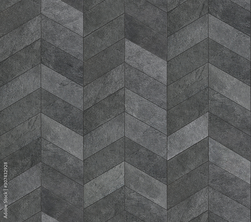 Herringbone pattern surface classic style stone paving, seamless texture  map. Stock Illustration