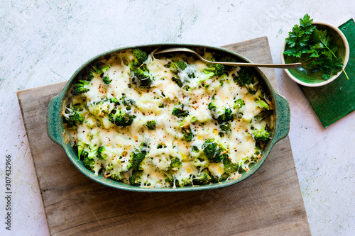 Chicken broccoli cheese casserole food photo