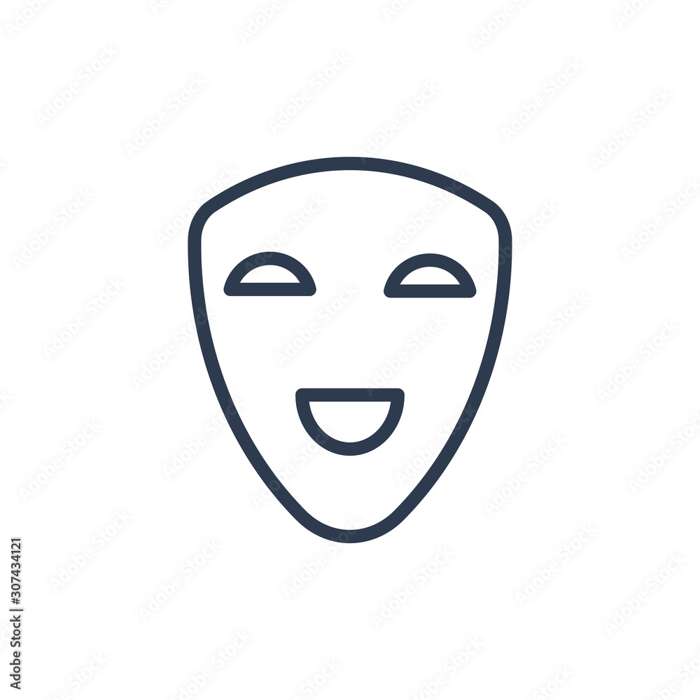 mask icon in outline style. vector illustration and editable stroke. Isolated on white background. mask icon in outline style. vector illustration and editable stroke. Isolated on white background.