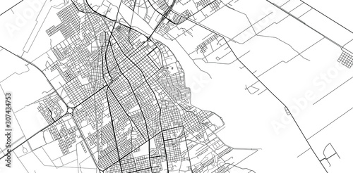 Urban vector city map of Santiago del Estero, Argentina