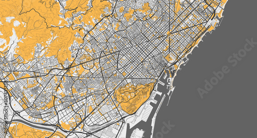 Detailed map of Barcelona, Spain