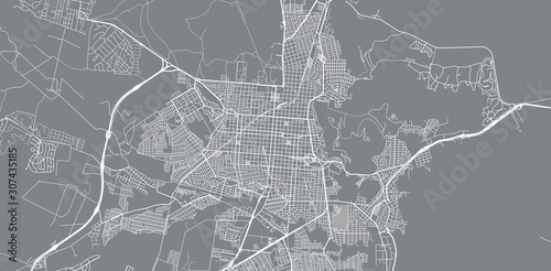 Urban vector city map of Salta, Argentina
