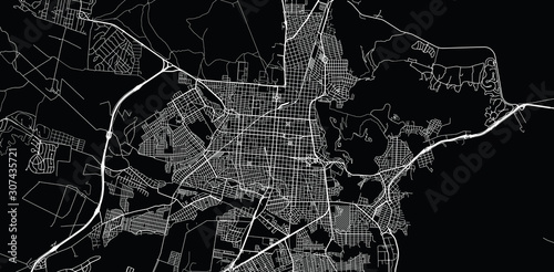 Urban vector city map of Salta, Argentina