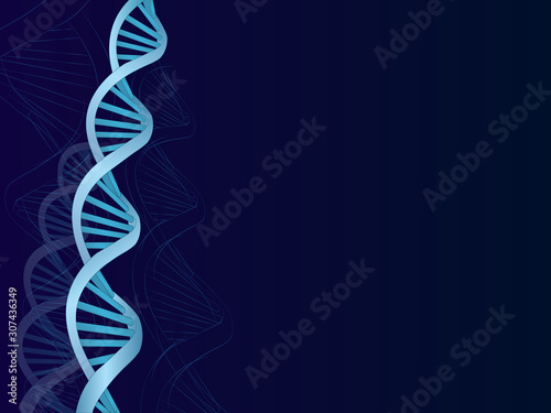 DNA with shallow depth of field vector design