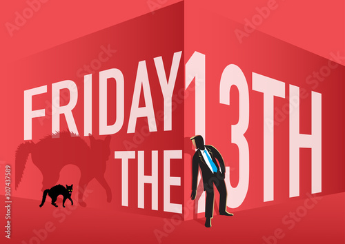 Happy Friday the 13th vector illustration