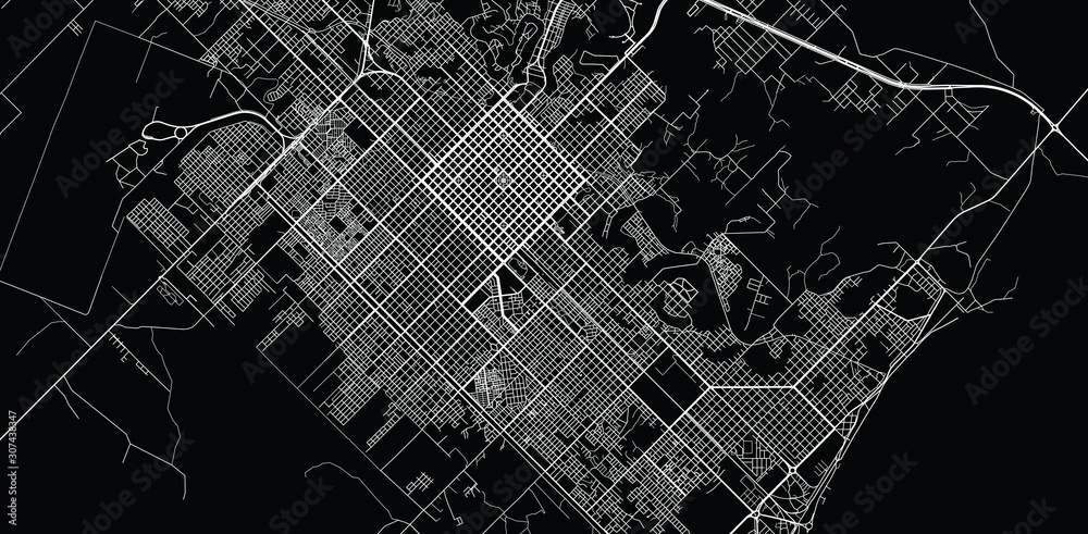 Urban vector city map of Resistencia, Argentina