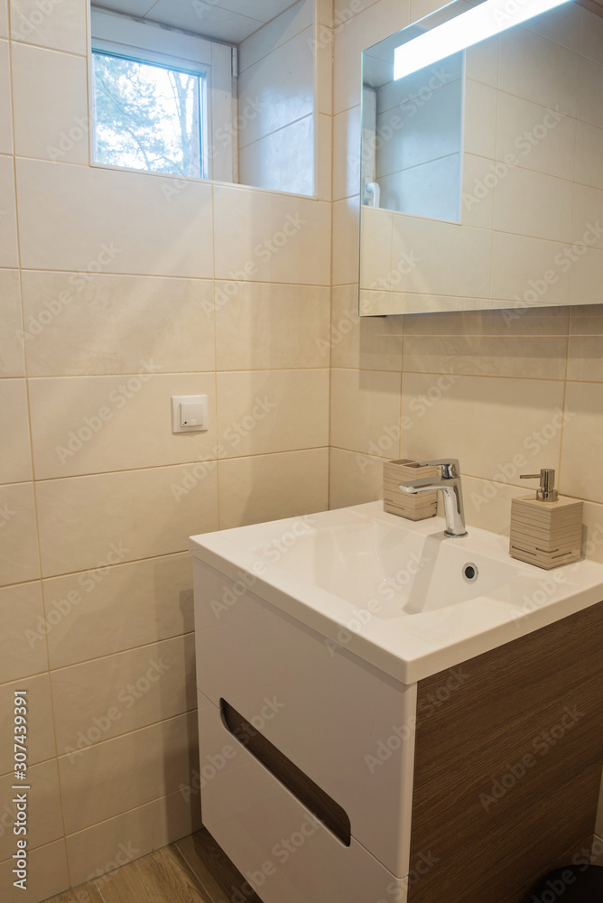 Modern bathroom in luxury apartment Modern bathroom in luxury apartment