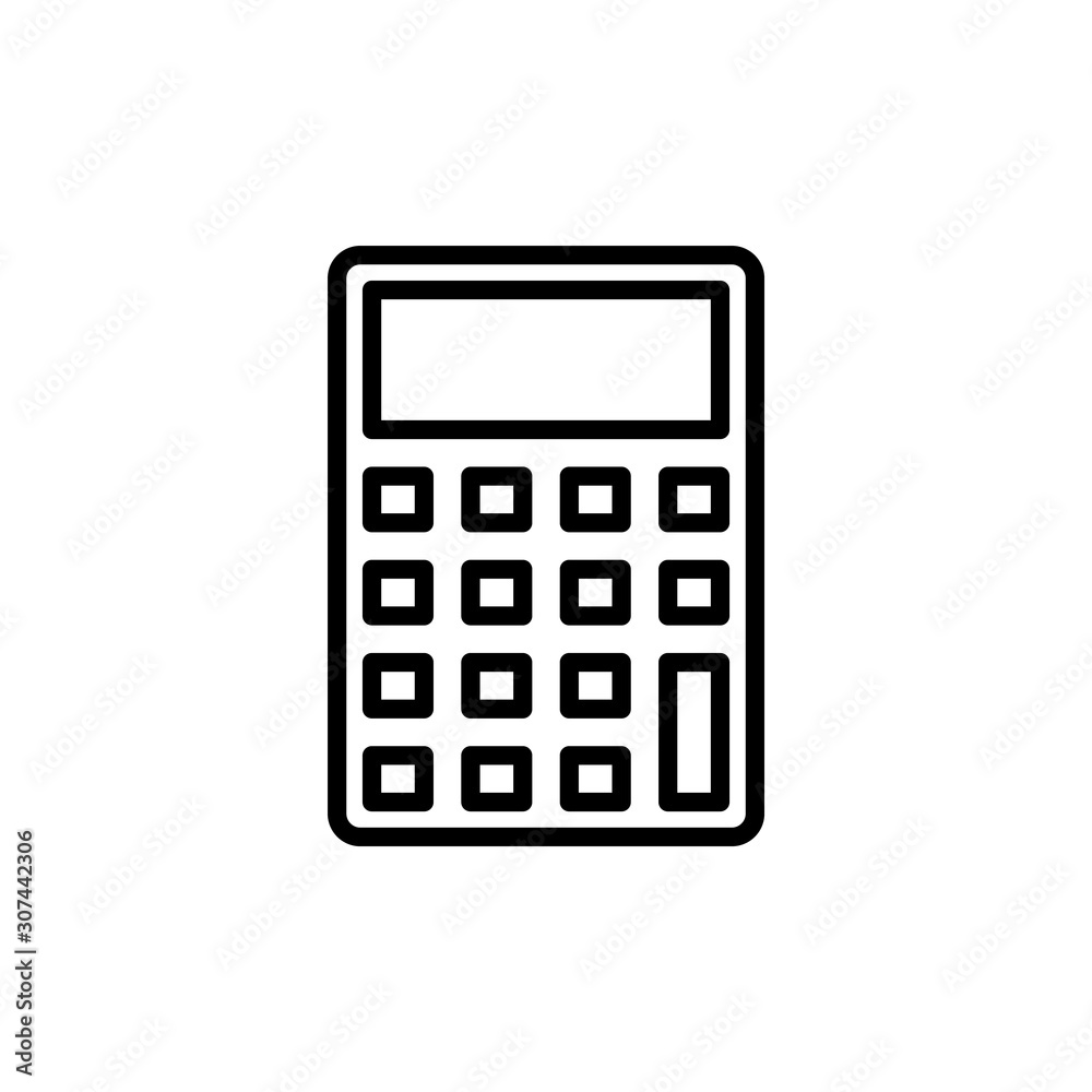 Calculator Vector illustration. Seo & Web design element Line Icon. Calculator Vector illustration. Seo & Web design element Line Icon.