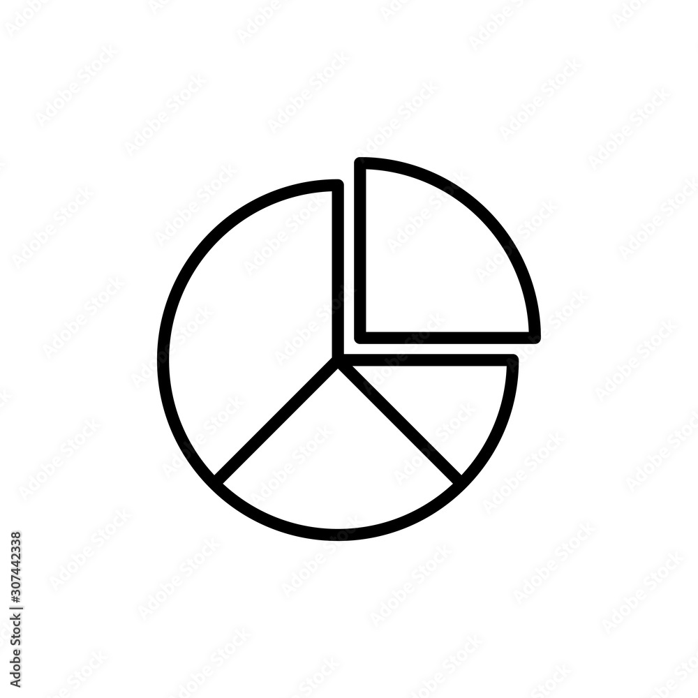 Pie Chart Vector illustration. Seo & Web design element Line Icon. Pie Chart Vector illustration. Seo & Web design element Line Icon.
