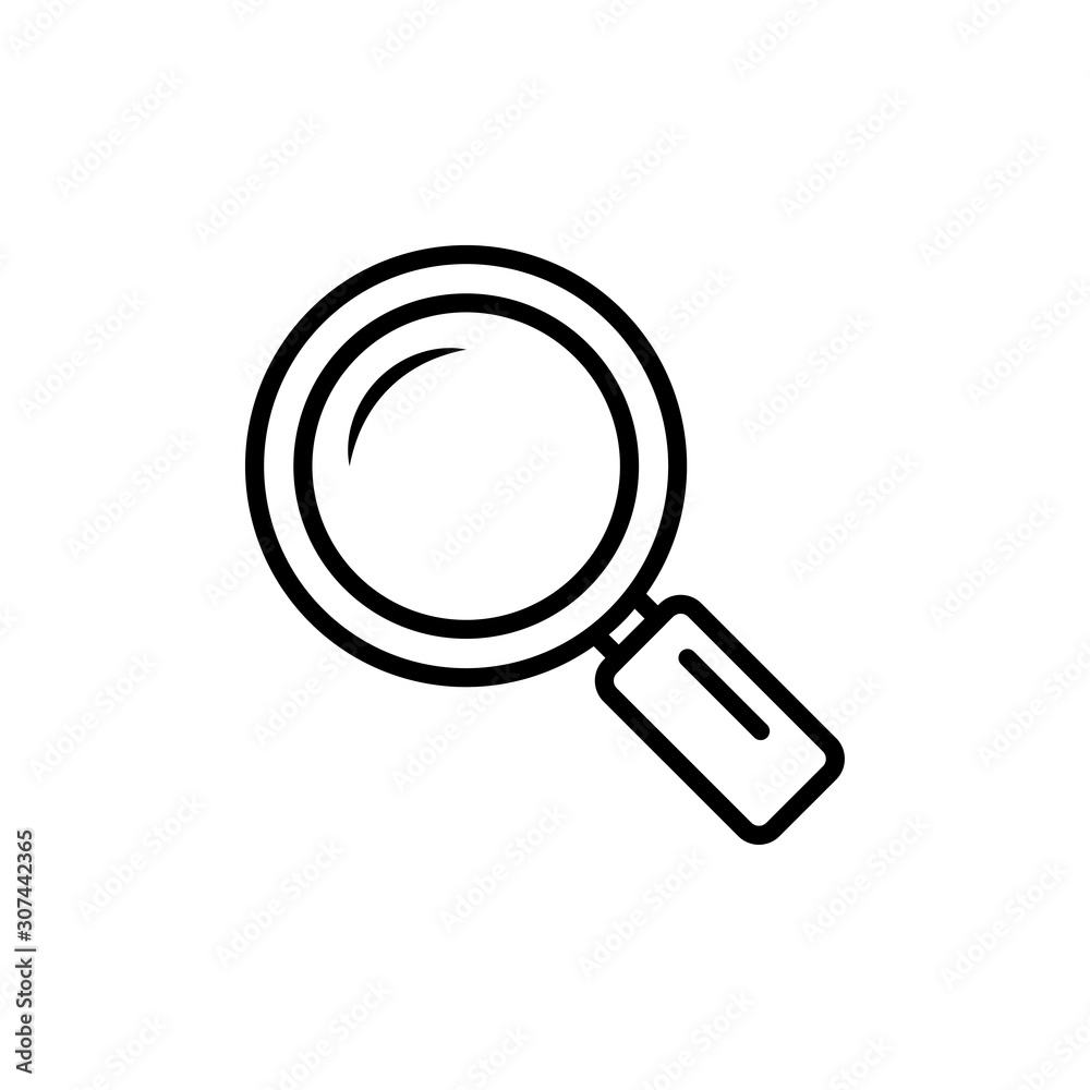 Magnifier Vector illustration. Seo & Web design element Line Icon. Magnifier Vector illustration. Seo & Web design element Line Icon.