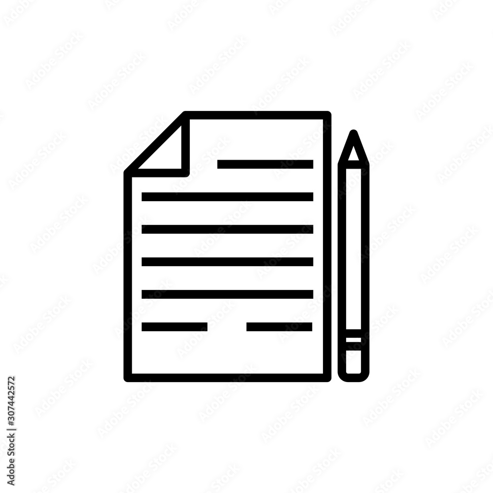 Writing Vector illustration. Seo & Web design element Line Icon. Writing Vector illustration. Seo & Web design element Line Icon.