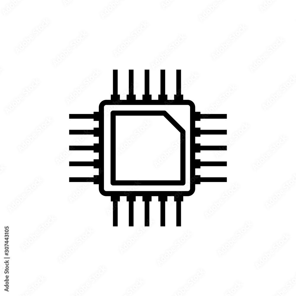 Processor Vector illustration. Seo & Web design element Line Icon. Processor Vector illustration. Seo & Web design element Line Icon.