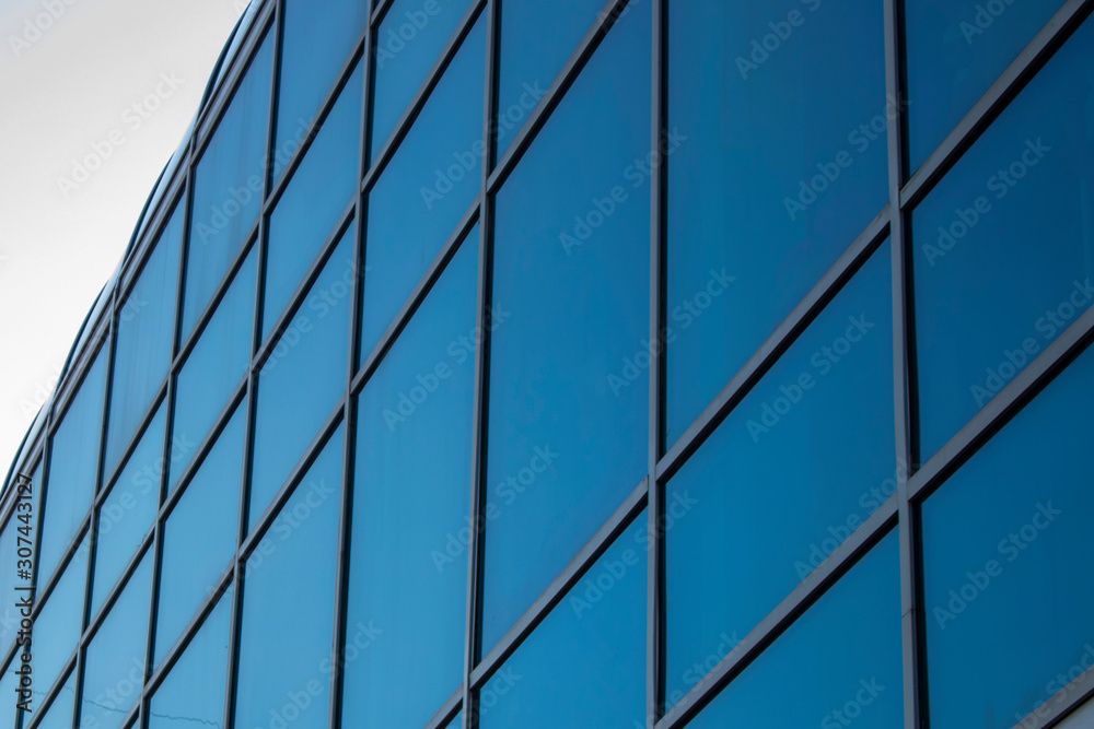 Fototapeta premium Glass showcase of an office building.