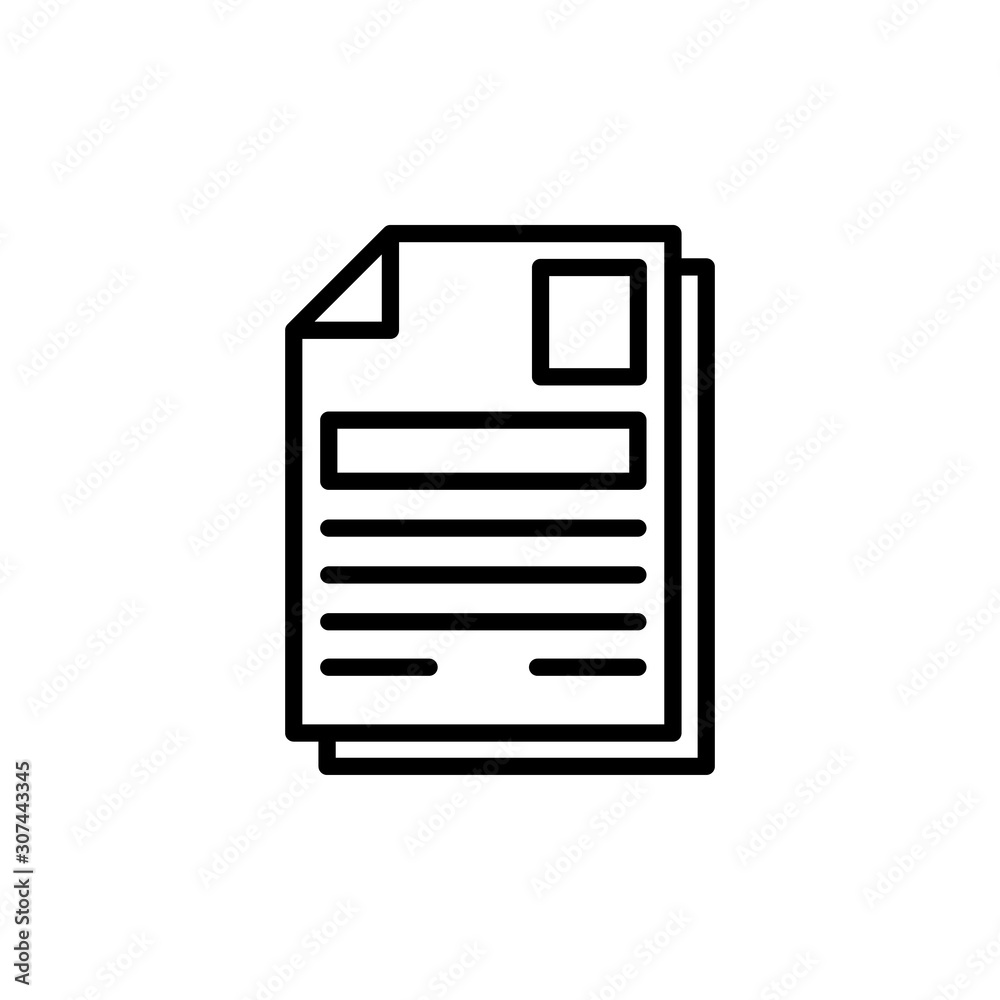 Document Vector illustration. Seo & Web design element Line Icon. Document Vector illustration. Seo & Web design element Line Icon.