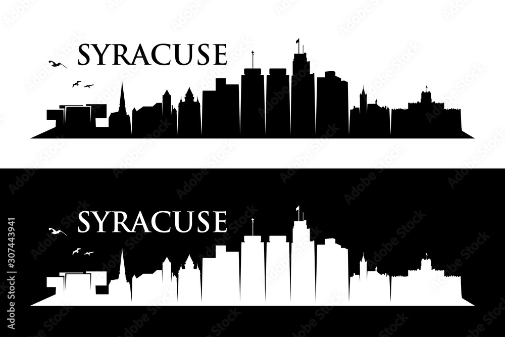 Syracuse skyline - New York, United States of America, USA - vector illustration