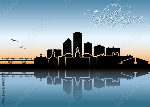 Tallahassee skyline - Florida, United States of America, USA - vector illustration