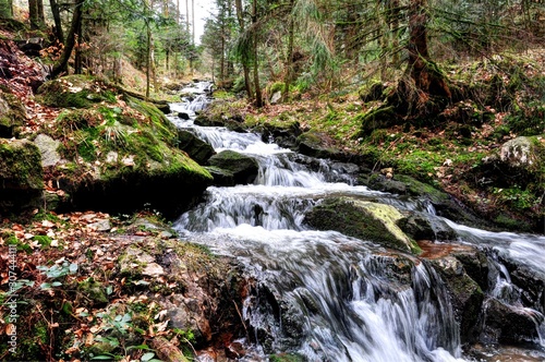 Chute d'eau en pose longue