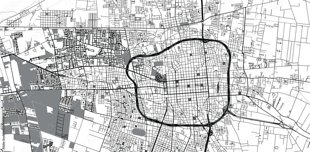 Urban vector city map of San Juan, Argentina