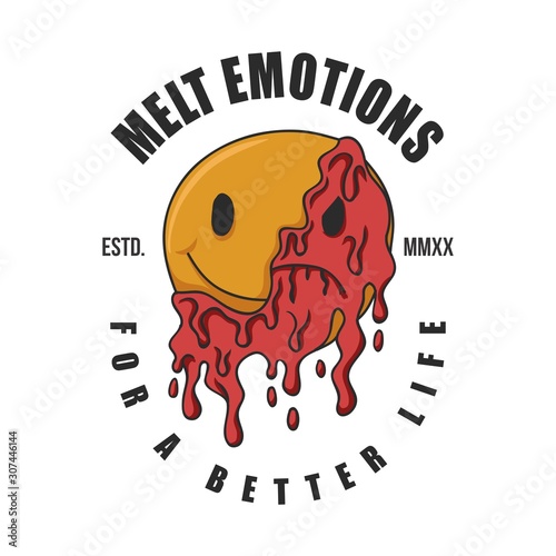Melt emotions vector illustration 
