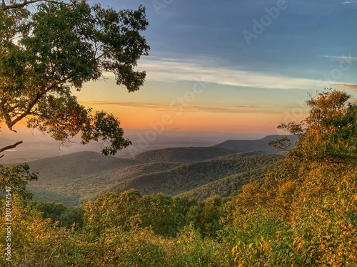 Photography Stunning Blue Ridge Mountains overlook