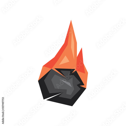 Vector logo of coal mining and sale