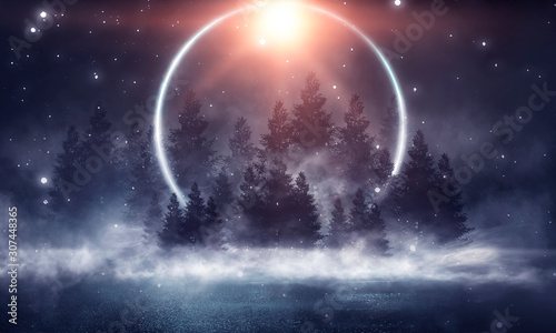 Winter abstract landscape. ...