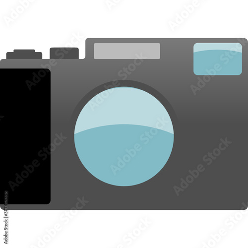 Rangefinder camera, simple vector illustration, icon