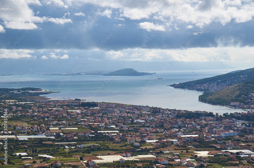 Naklejka premium view of the city of croatia