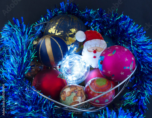 christmas decorations, grilandes, father christmas, lighting