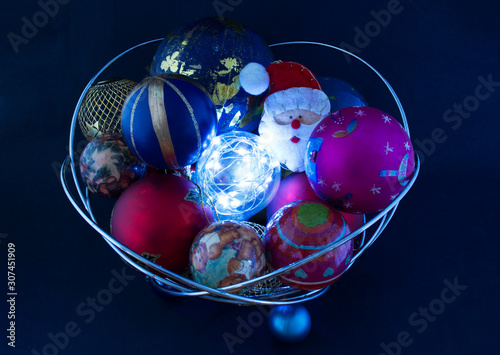 christmas decorations, grilandes, father christmas, lighting