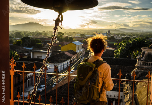 View of Granada, Nicaragua, from Inglesia de la Merced
